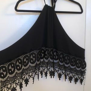 Stone cold fox black lace halter